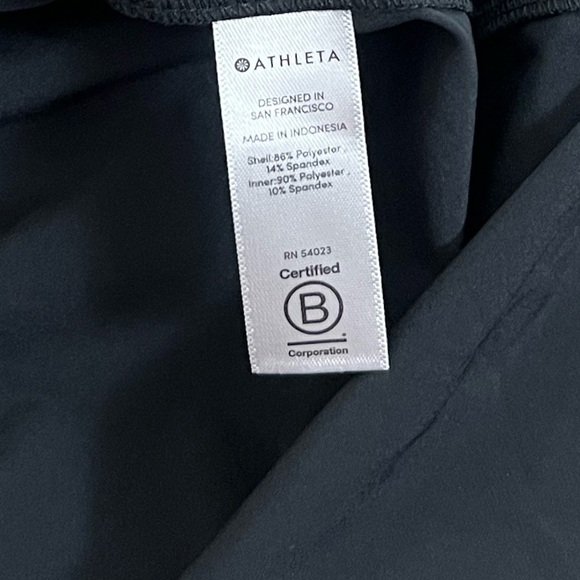 Athleta Skyline Tie Waist Paperbag Pocket Skort Skirt Black - Picture 8 of 8